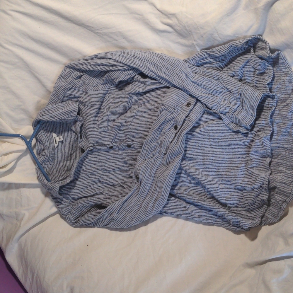 Women's pin stripe dress shirt